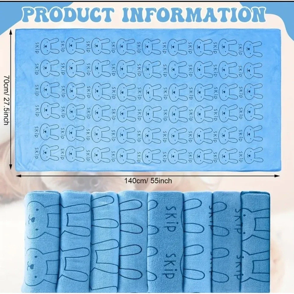 Quick Drying Super Absorbent Microfiber Pet Quick Drying XLARGE‎ Bath Towels 2pk